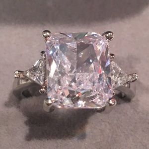 10ct Lab Diamond Ring Sterling Silver